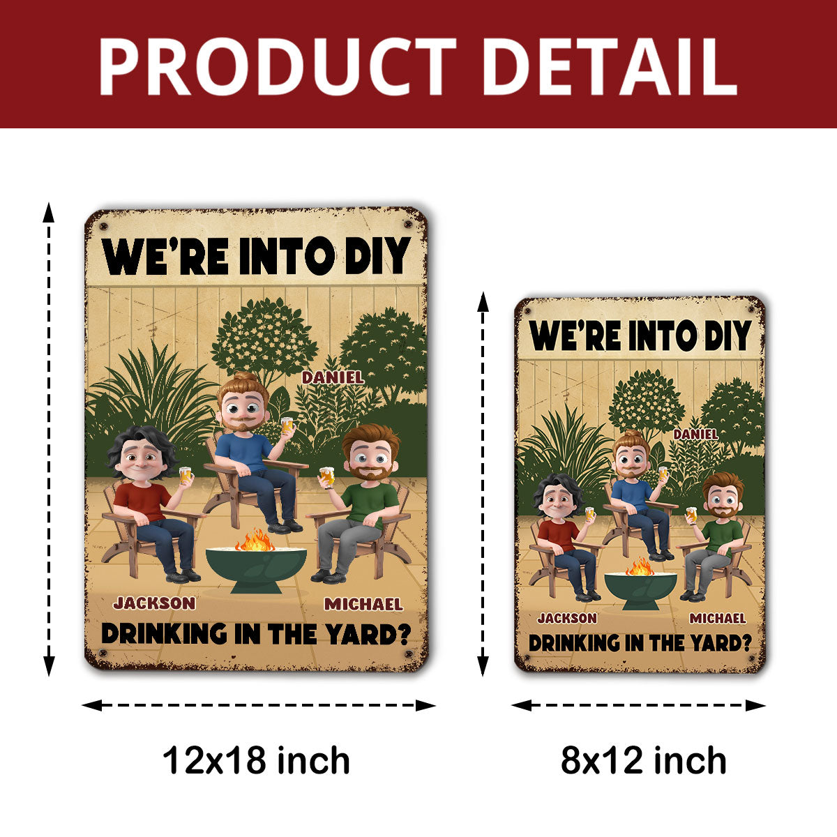 Cold Drinks Hard Work Reward - Personalized Custom Metal Sign