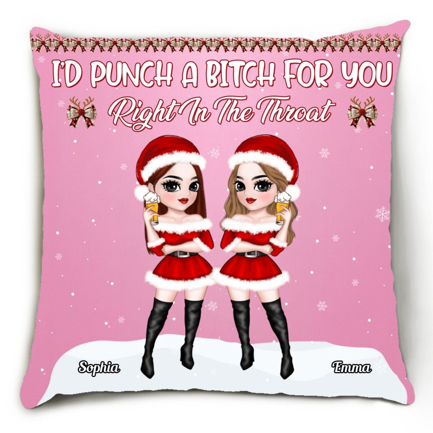 Right In The Throat - Personalized Custom Pillow