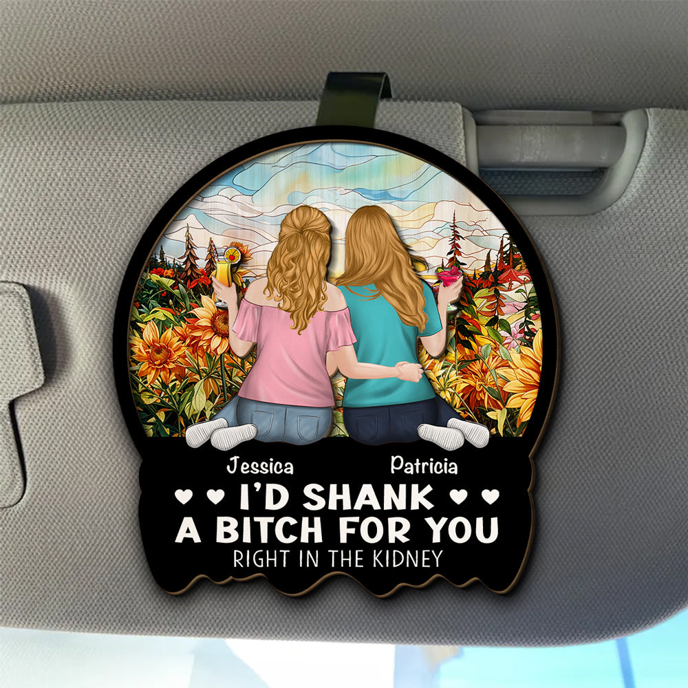 Right In The Kidney - Personalized Custom Car Visor Clip