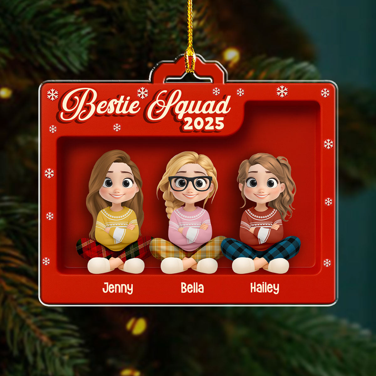 Bestie Squad 2025 - Personalized Custom Acrylic Ornament