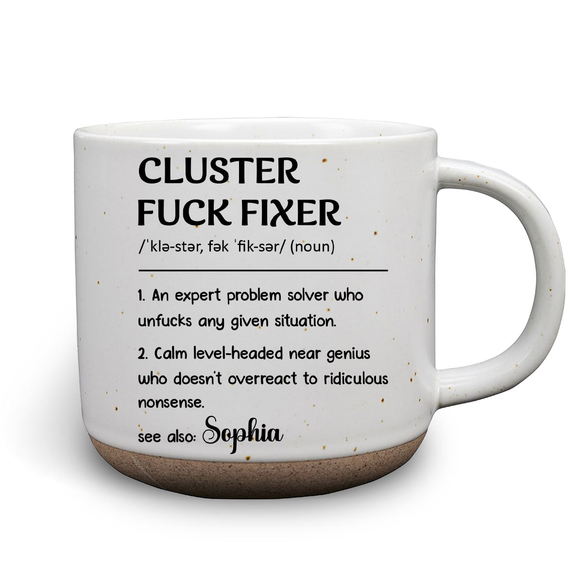Cluster Fixer Problem Solver - Personalized Custom Pottery Mug