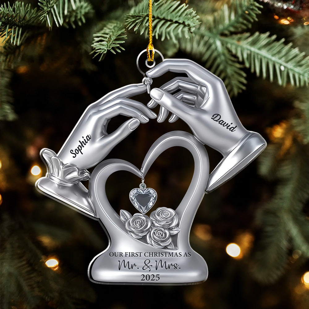 She Said Yes - Personalized Custom 3D Effect Acrylic Ornament