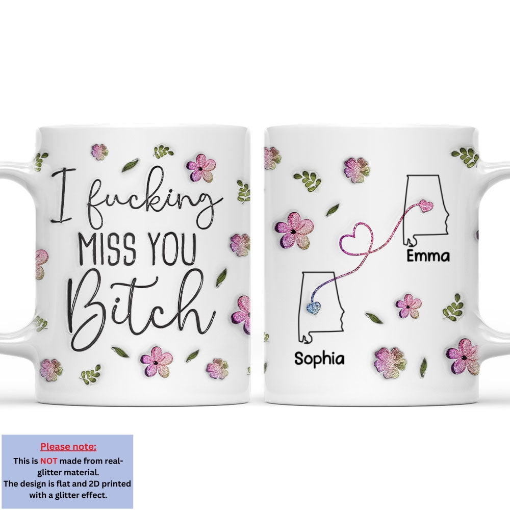 I Miss You My Bestie Version 2 - Personalized Custom 3D Inflated Effect Mug