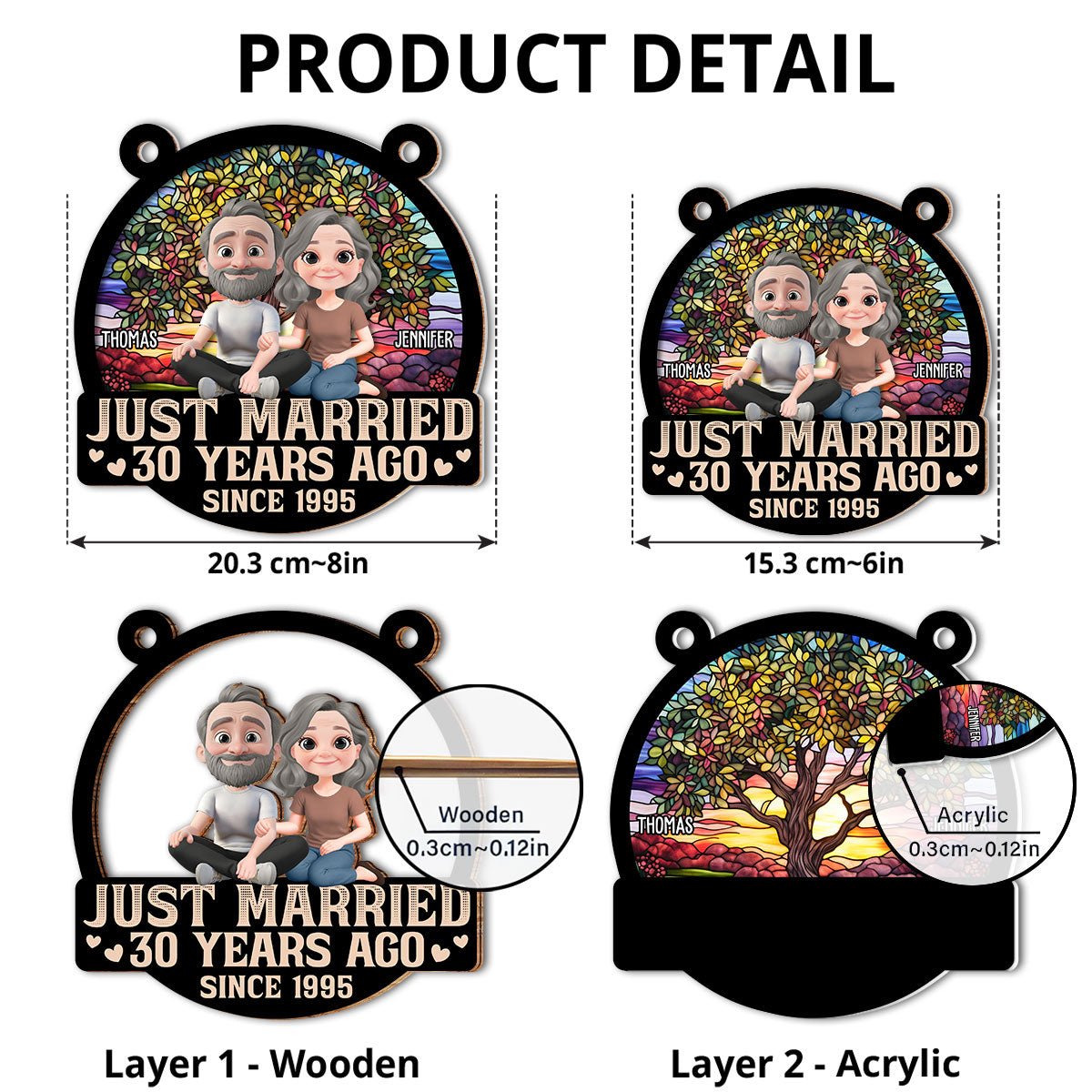 Forever Love - Personalized Custom Suncatcher