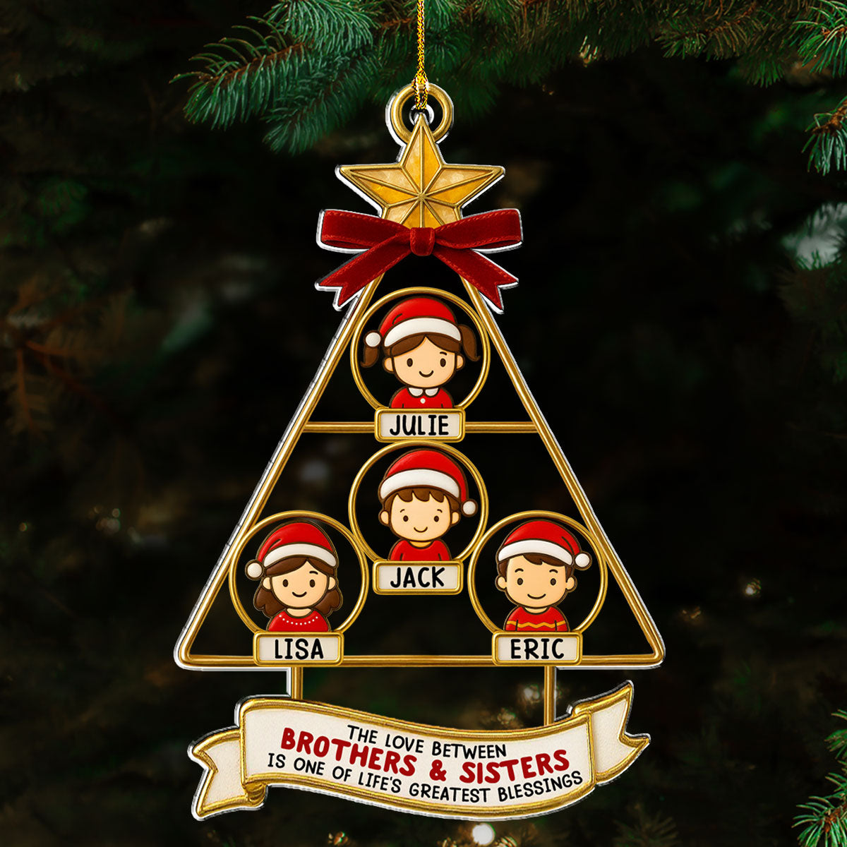 Siblings Memories Tree - Personalized Custom Acrylic Ornament