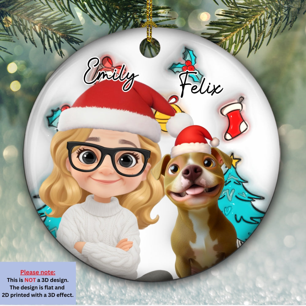 Santa Is Coming To Them - Personalized Custom 3D Inflated Effect Ceramic Ornament