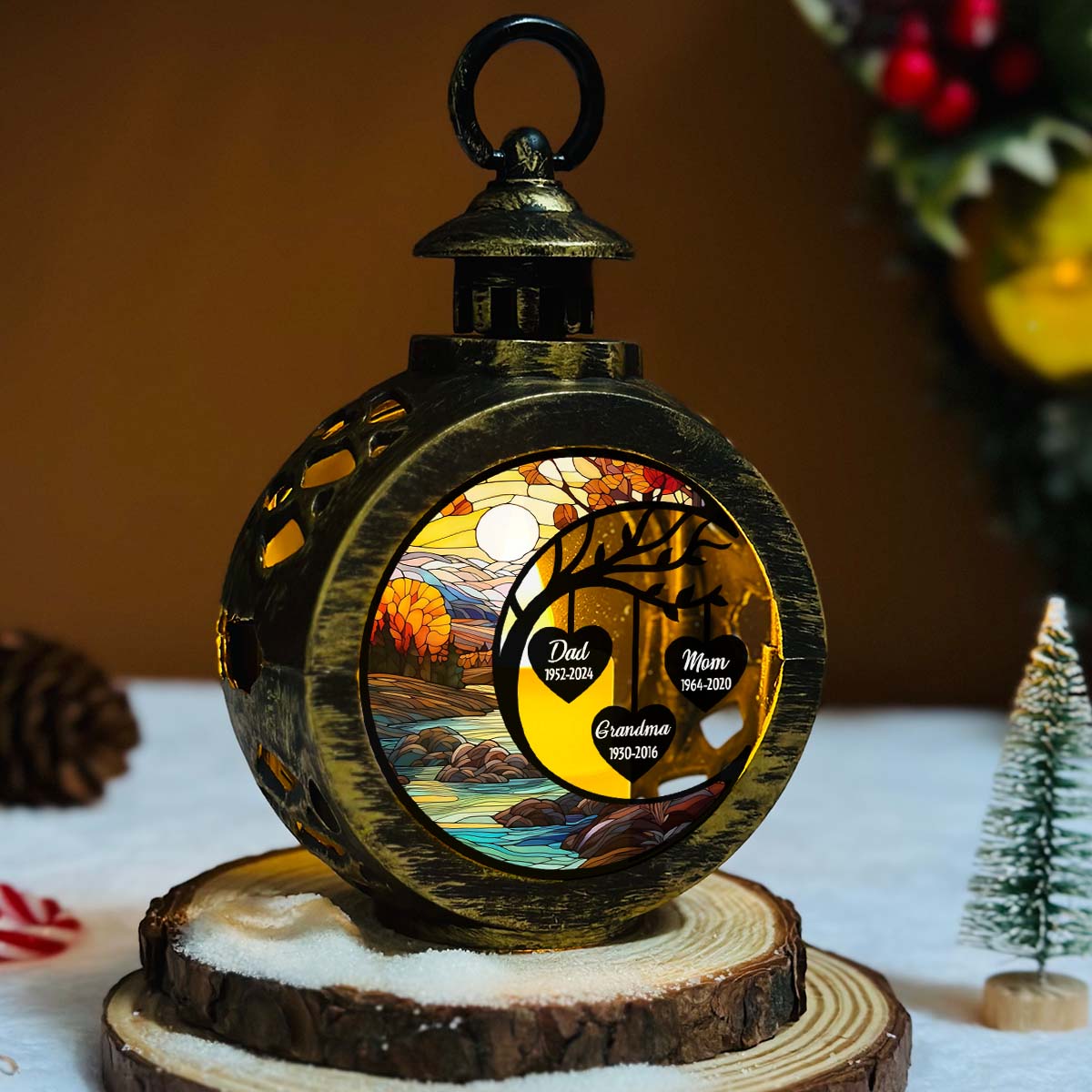 In Heaven - Personalized Custom Christmas Lantern