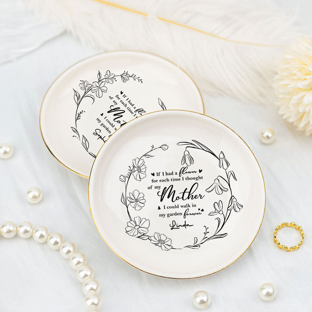 I Could Walk In My Garden Forever - Personalized Custom Jewelry Dish