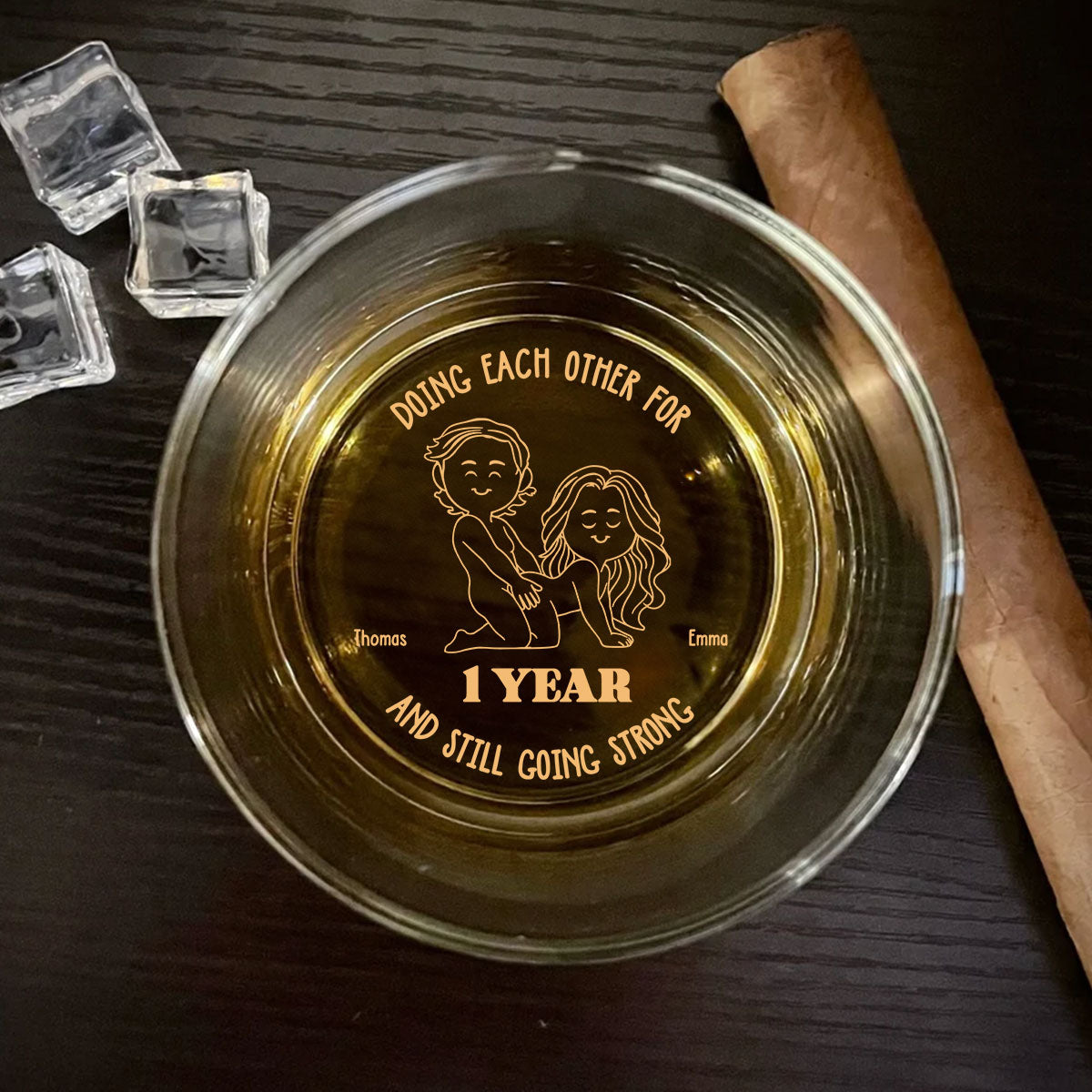 Doing Each Other - Personalized Custom Engraved Whiskey Glass