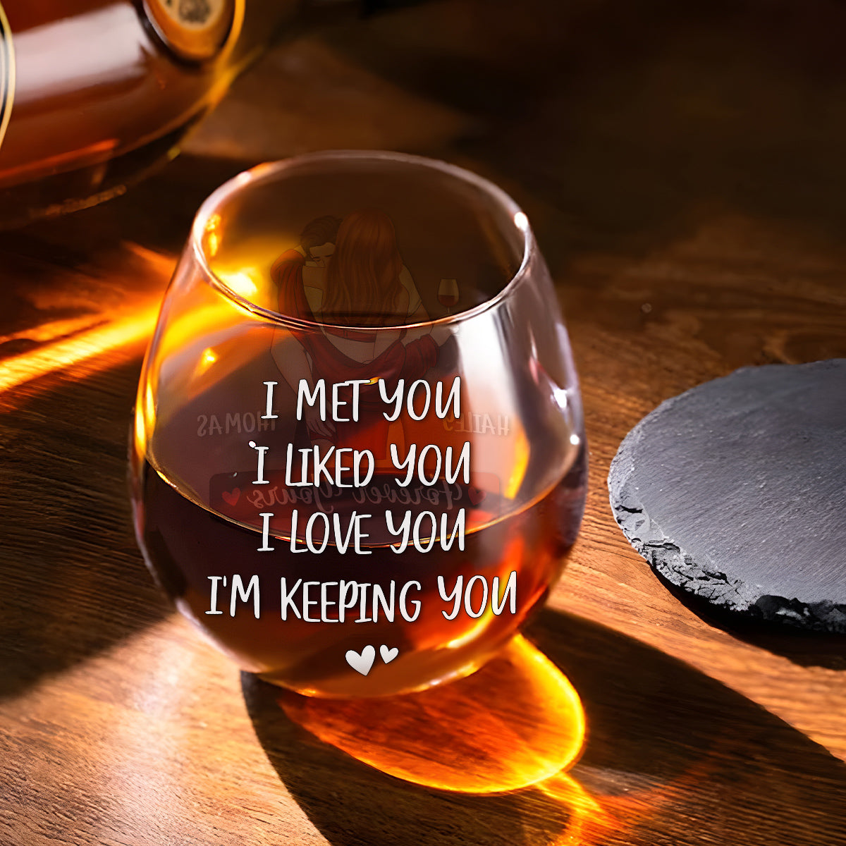 Forever Yours - Personalized Custom Wine Glass