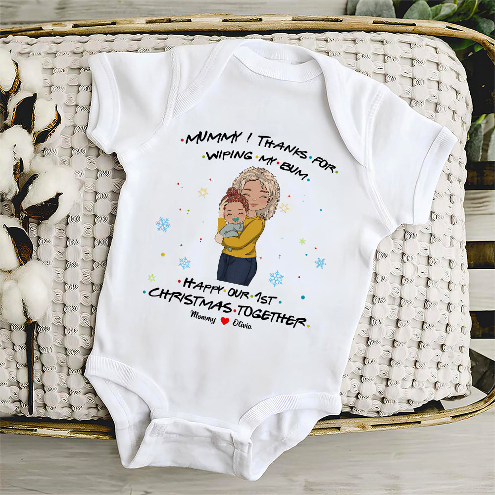 Thanks For Wiping My Bum - Personalized Custom Baby Onesie