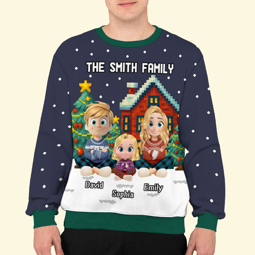 Family Christmas Together - Personalized Custom All-Over-Print Sweatshirt