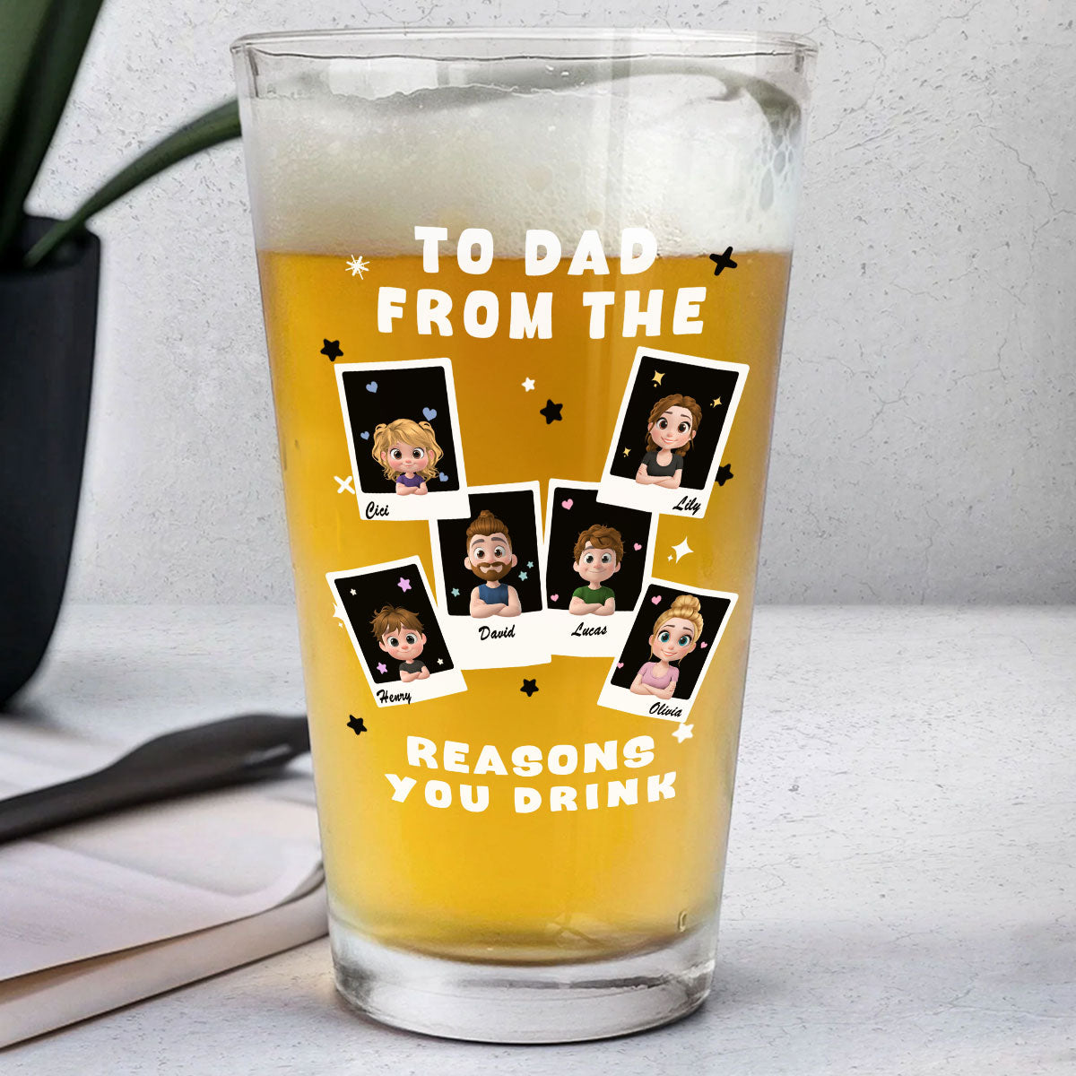 Best Daddy - Personalized Custom Beer Glass