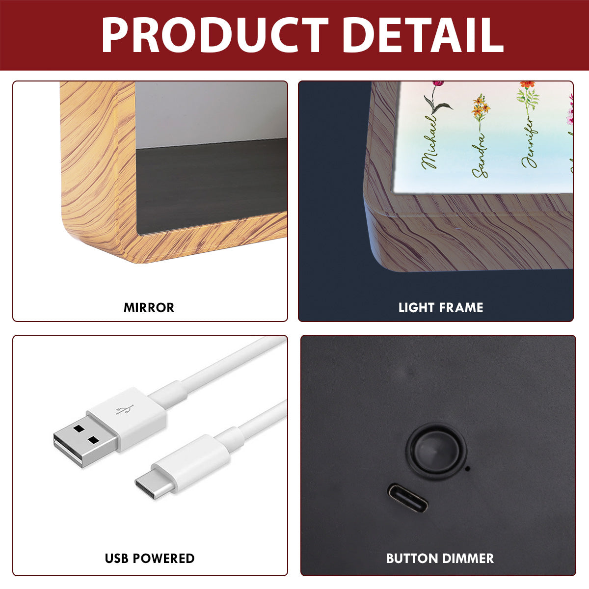 First Mom Now Grandma - Personalized Custom Magic Mirror