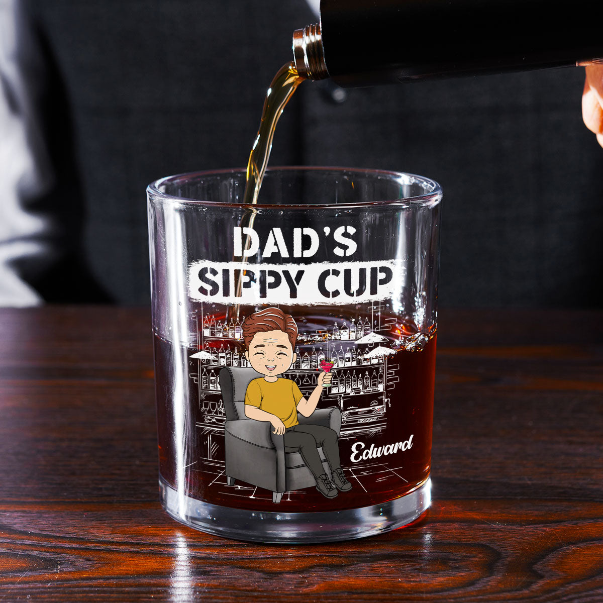 Dad Sippy Cup - Personalized Custom Whiskey Glass
