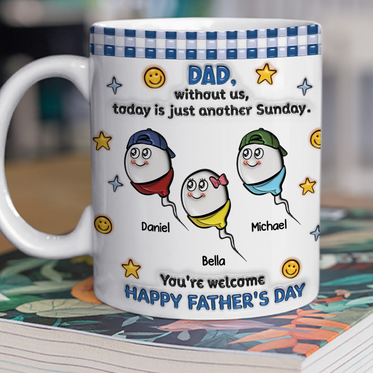 Without Me - Personalized Custom 3D Effect Coffee Mug