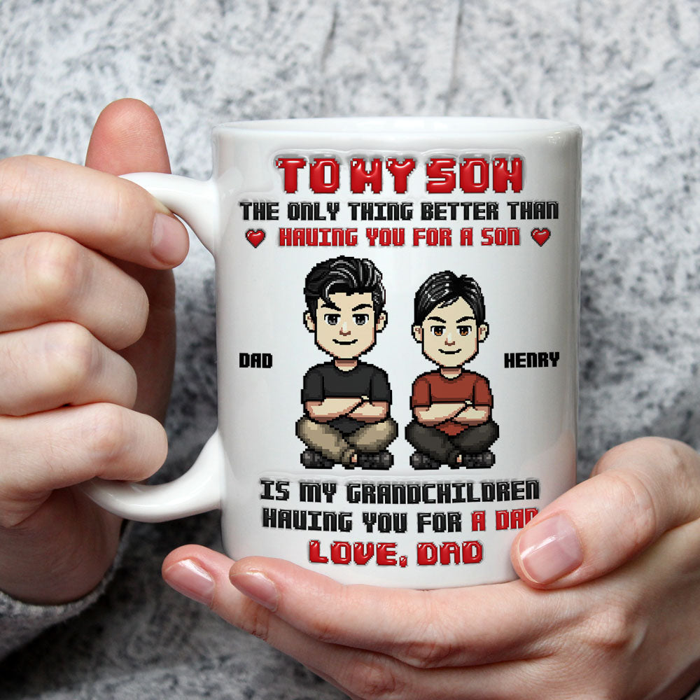 From Dad To Son - Personalized Custom 3D Inflated Effect Mug