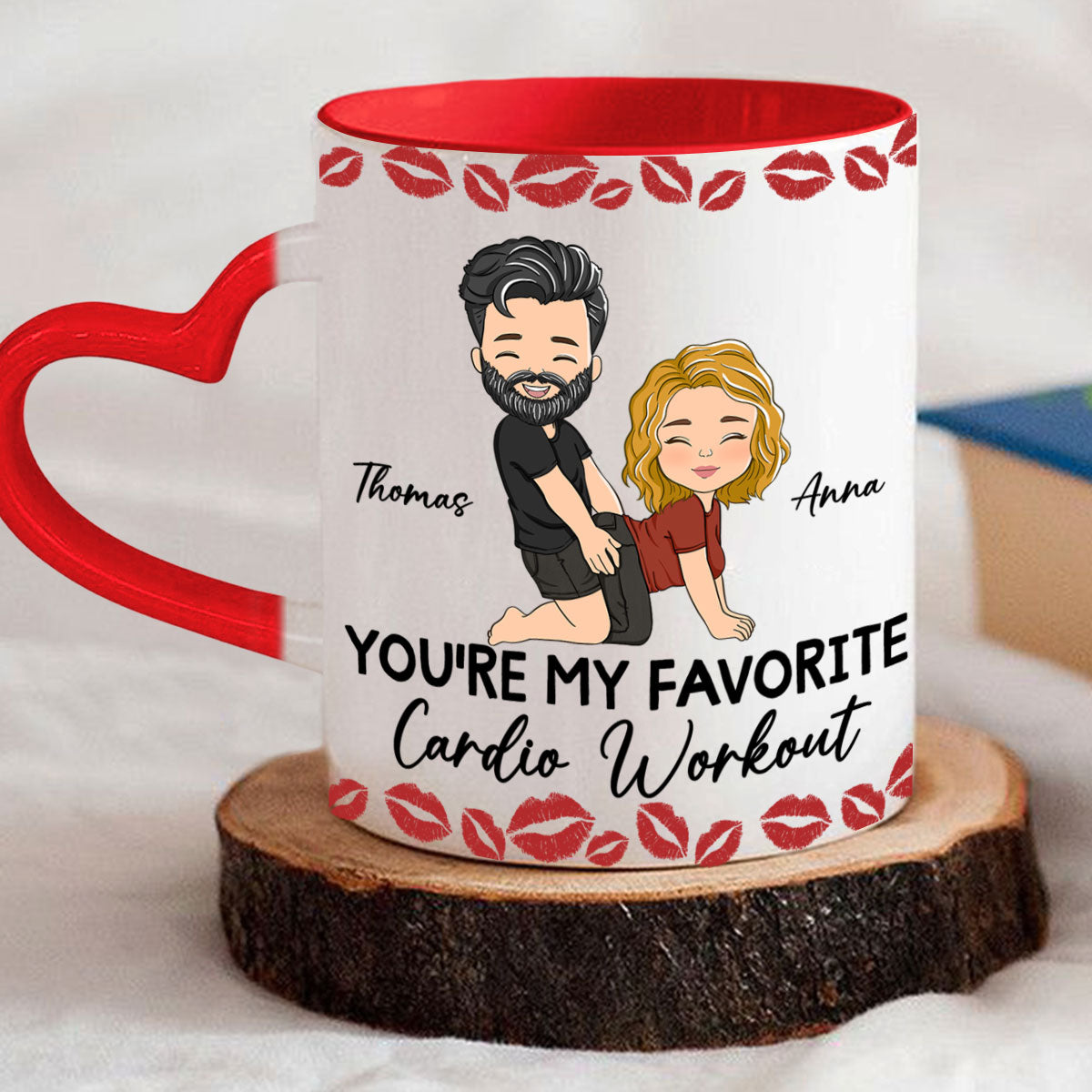 Favorite Cardio - Personalized Custom Heart Handle Mug