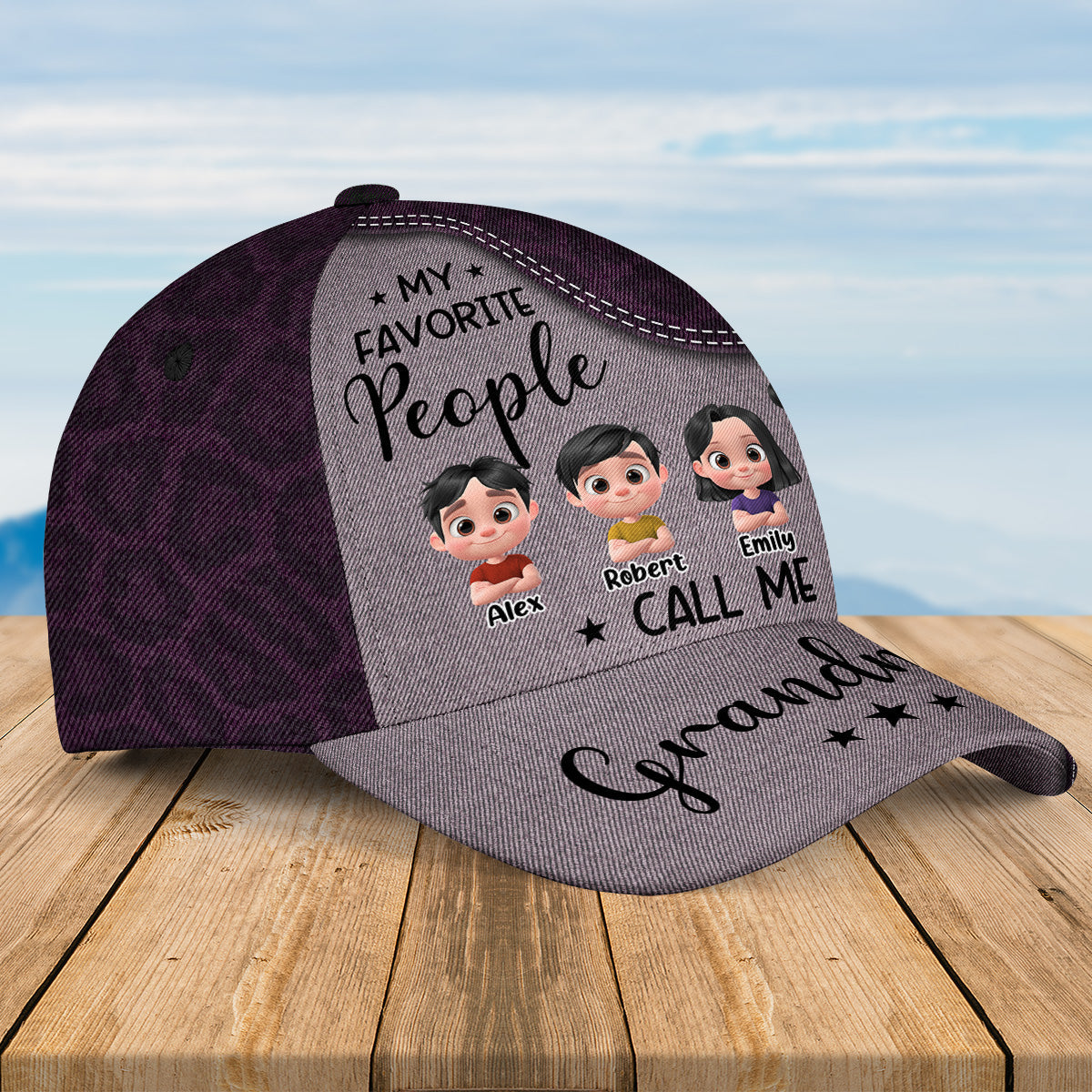 My Favorite People Call Me Grandma - Personalized Custom Classic Cap