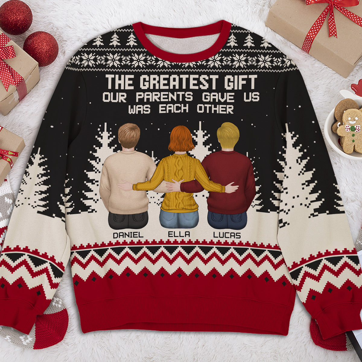 The Greatest Gift Our Parents Gave Us Was Each Other - Personalized Custom All-Over-Print Sweatshirt