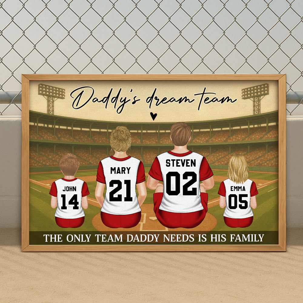Team Daddy Built With Love - Personalized Custom Poster