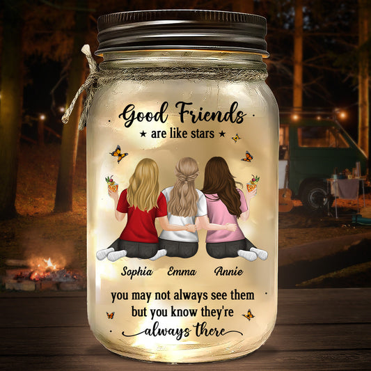 Friends Like Stars - Personalized Custom Mason Jar Light