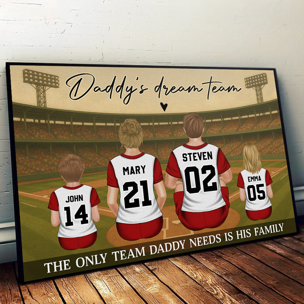 Team Daddy Built With Love - Personalized Custom Poster