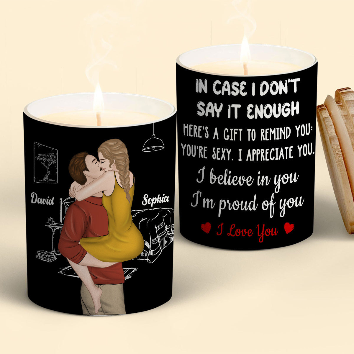 I Am Proud Of You - Personalized Custom Candle