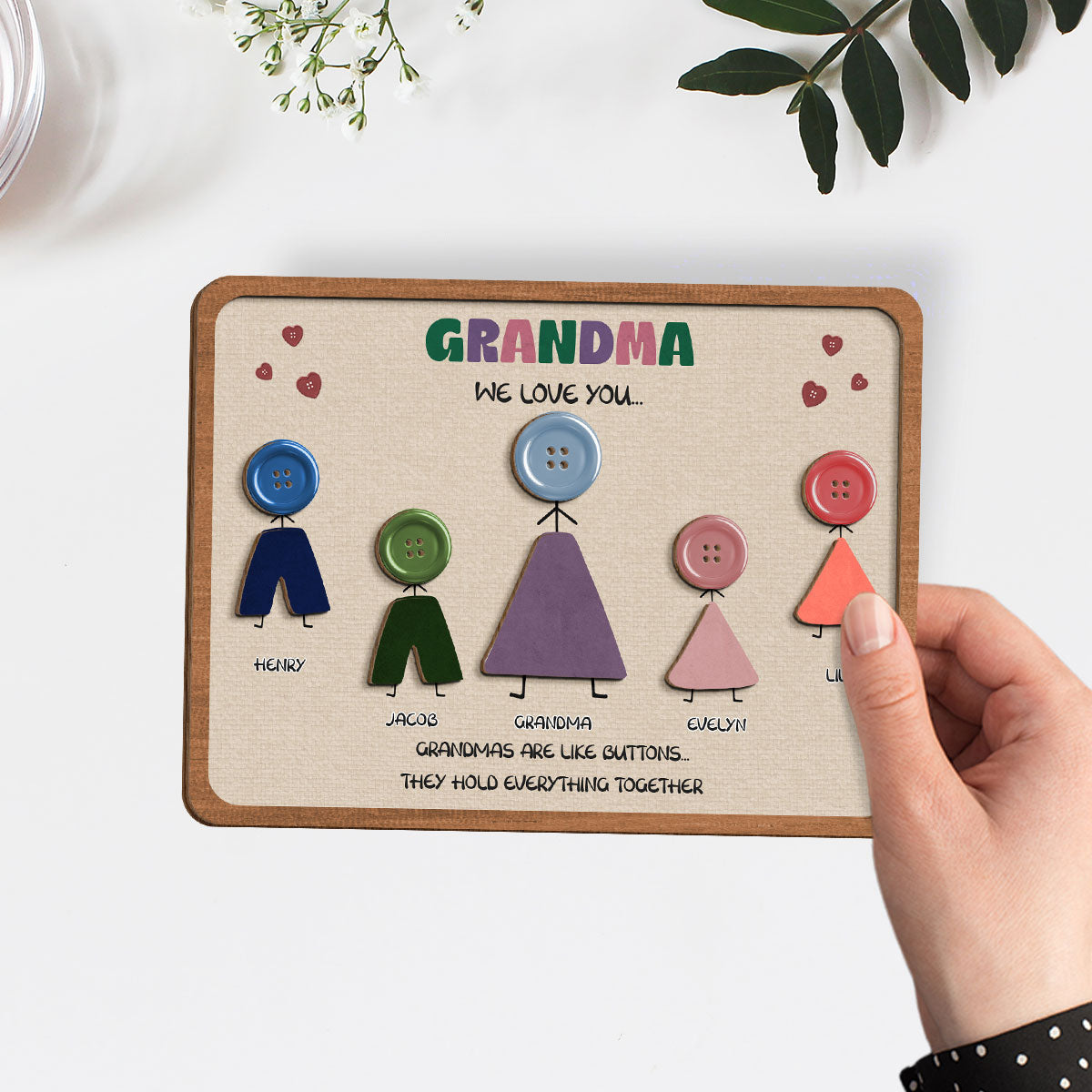 Grandma Like Buttons - Personalized Custom Wooden Plaque