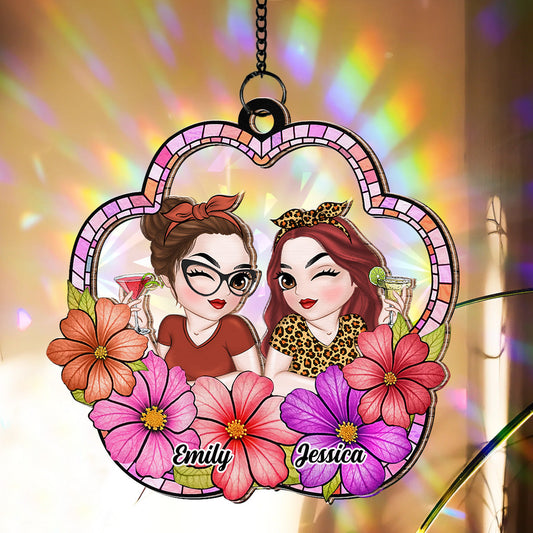 Friend Like Flowers - Personalized Custom Rainbow Suncatcher