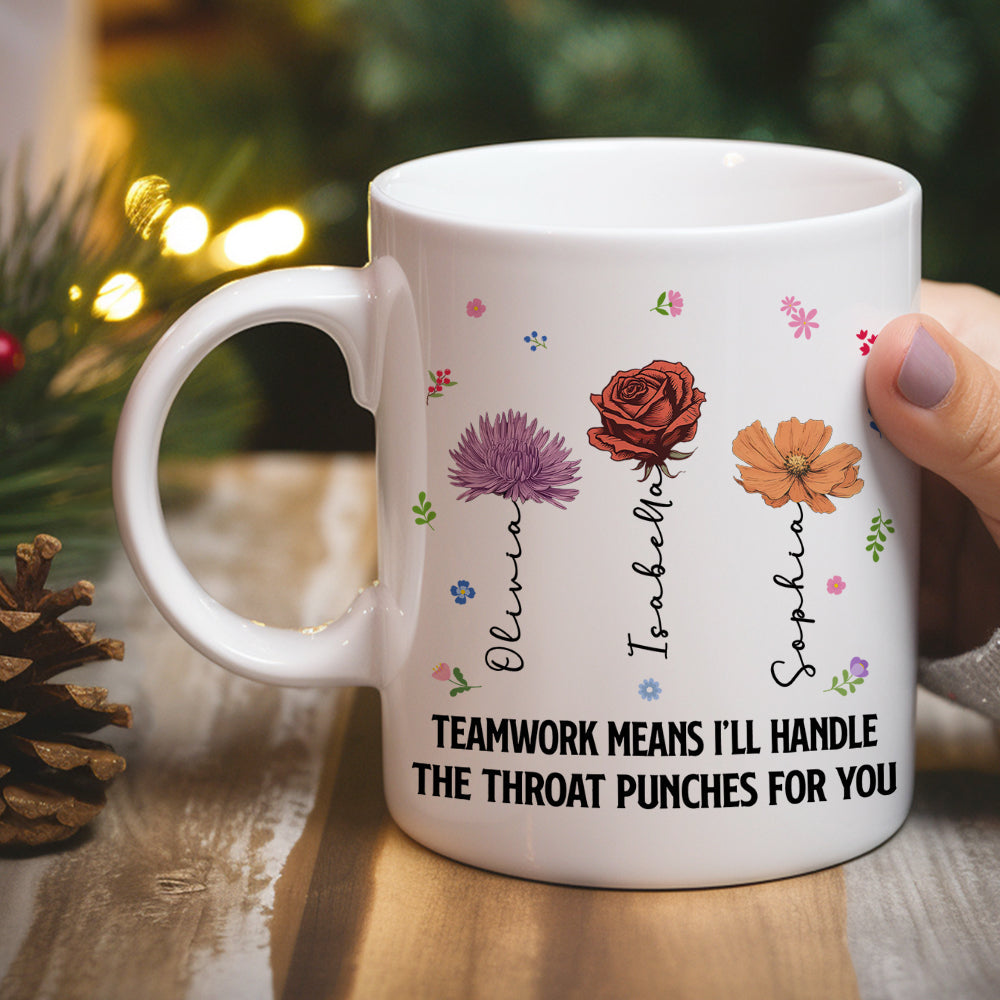 Throwing A Punch - Personalized Custom Coffee Mug