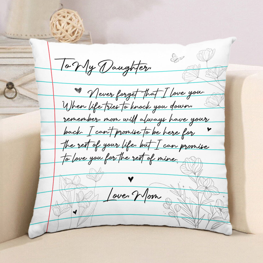 Mom Will Always Have Your Back - Personalized Custom Throw Pillow