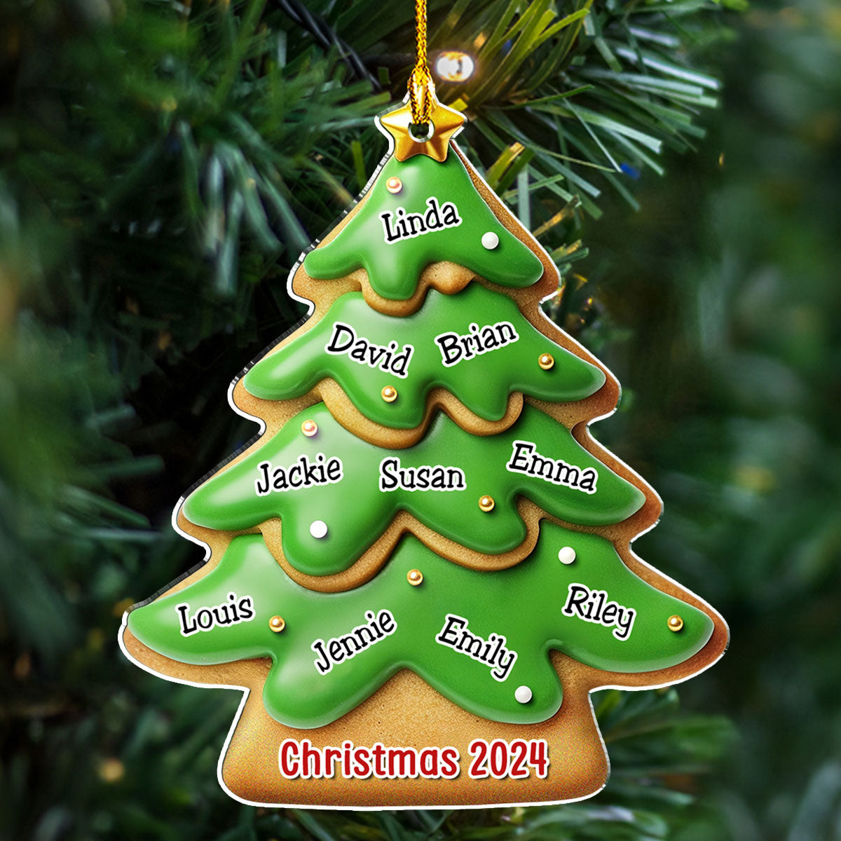 Family Friend Coworker Gingerbread - Personalized Custom Acrylic Ornament