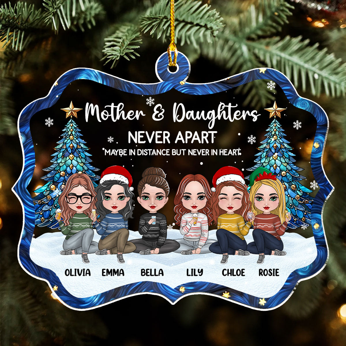 Christmas With Relative - Personalized Custom Acrylic Ornament