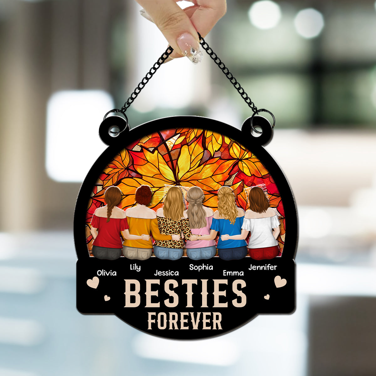Besties Forever - Personalized Custom Suncatcher