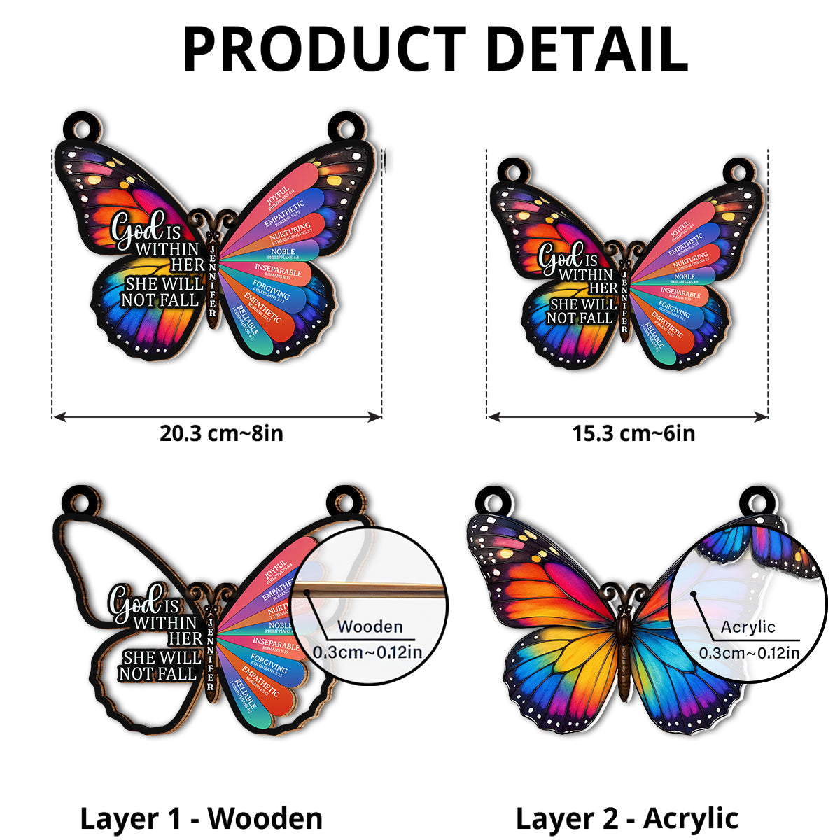 God Says You Are - Personalized Custom Suncatcher