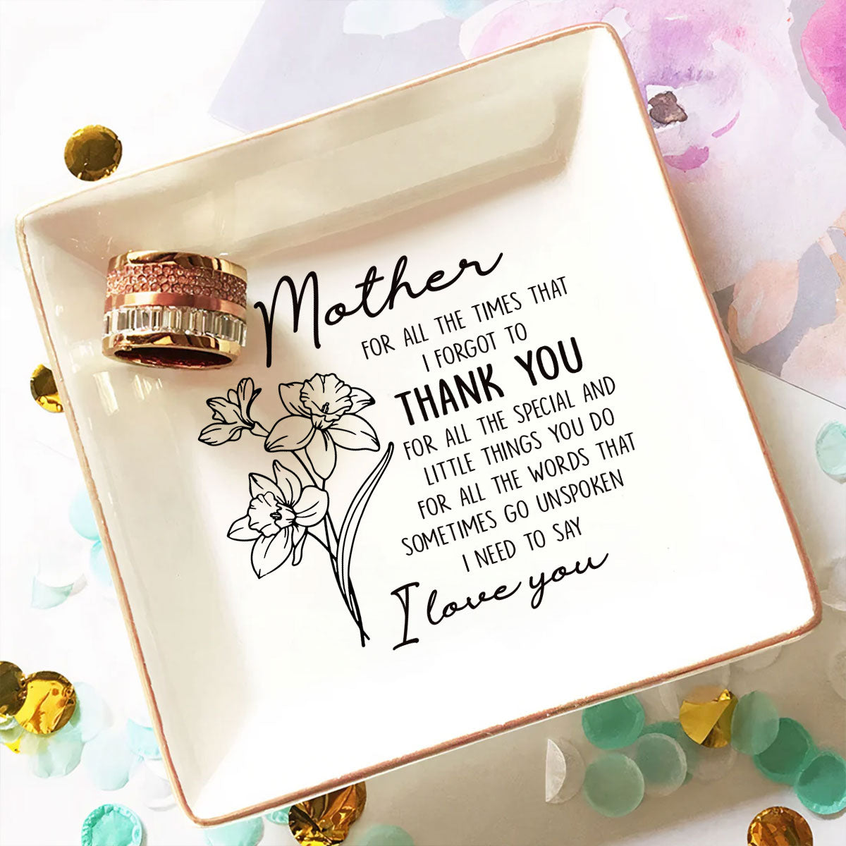 For All The Times That I Forgot To Thank You - Personalized Custom Jewelry Dish