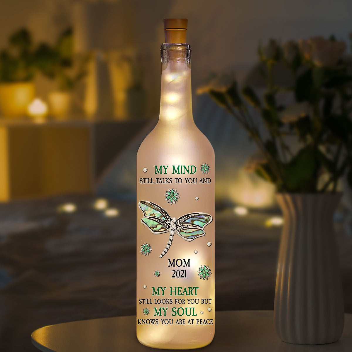 My Mind Still Talks To You - Personalized Custom Bottle Lamp