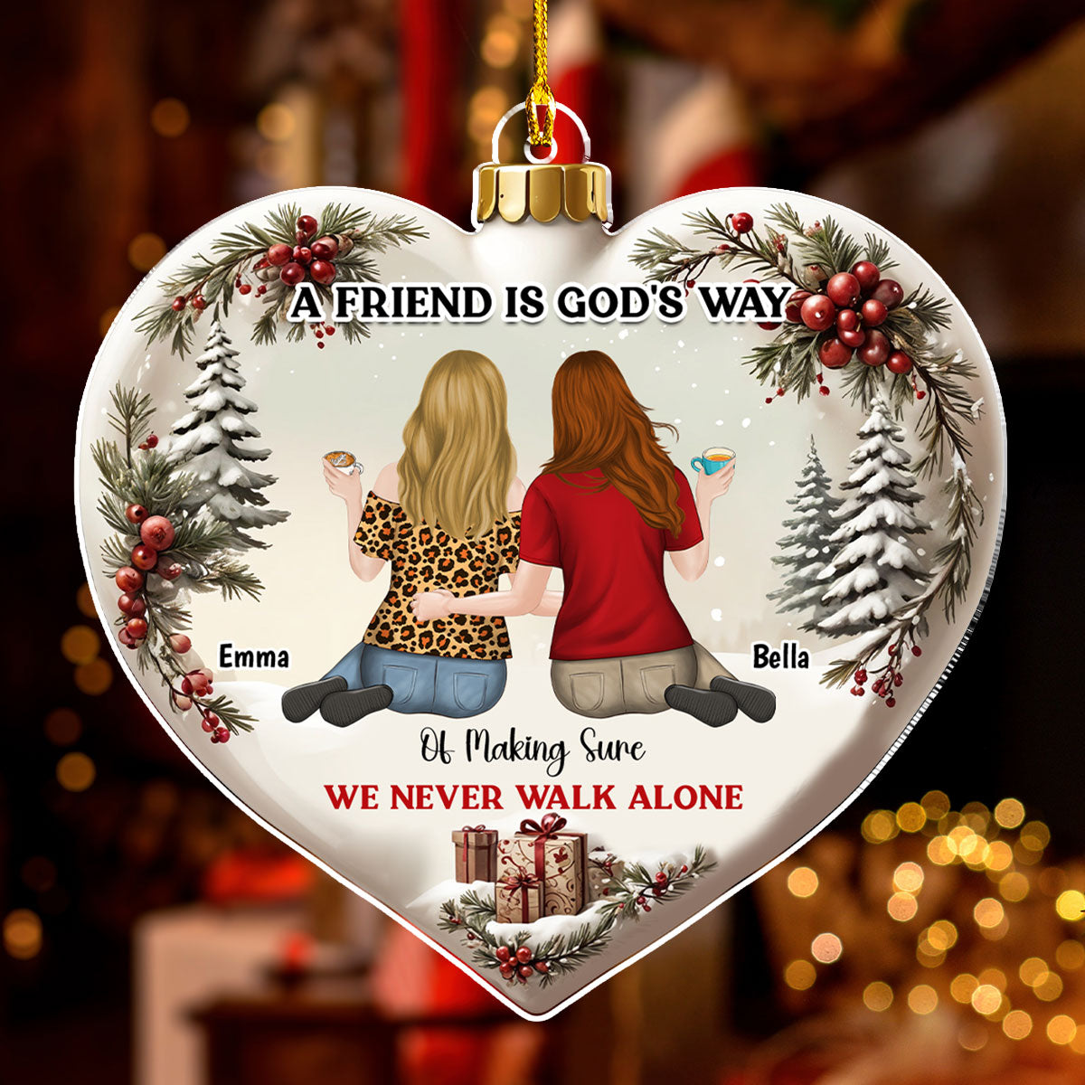 We Never Walk Alone - Personalized Custom Acrylic Ornament