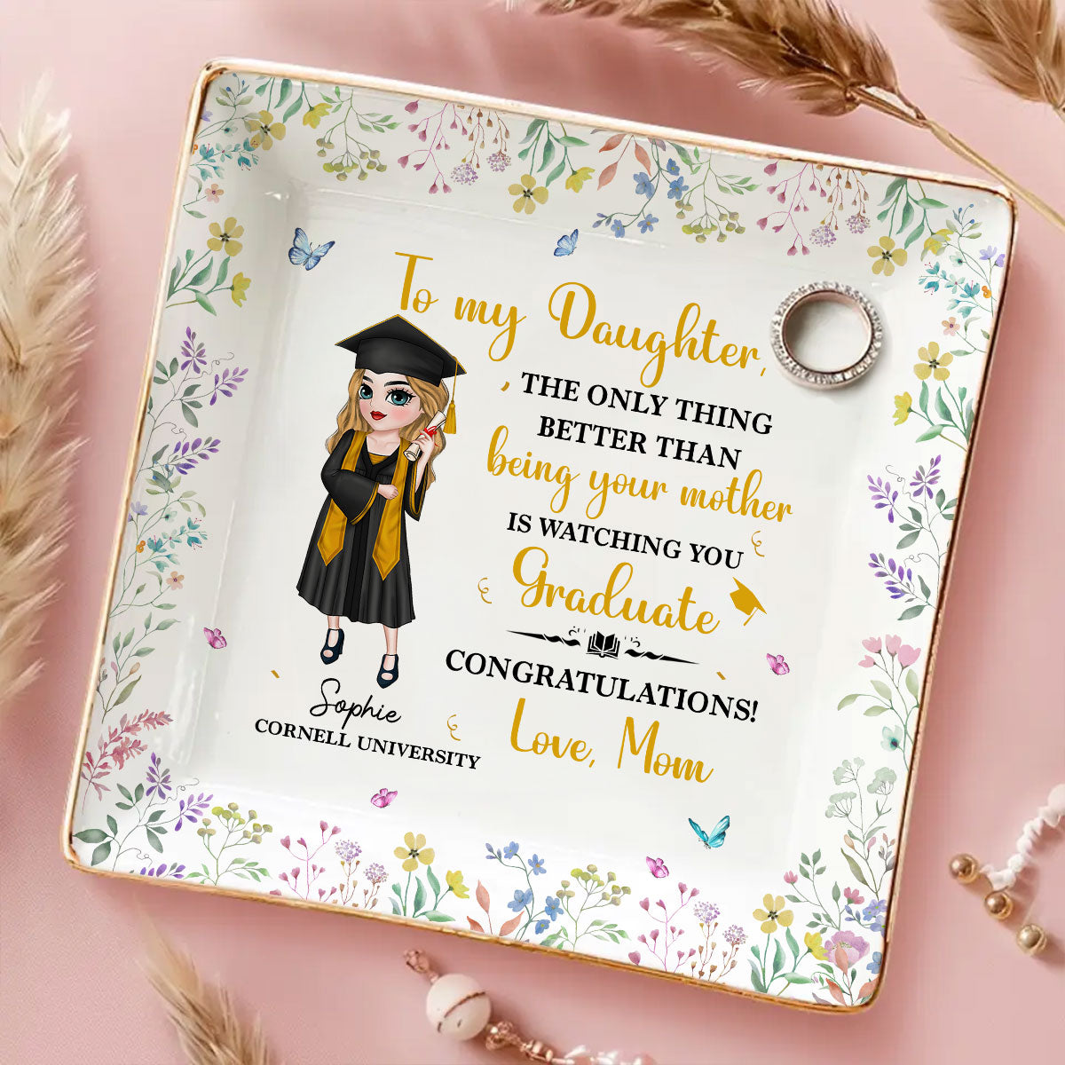 A Sweet Ending To The New Beginning - Personalized Custom Jewelry Dish