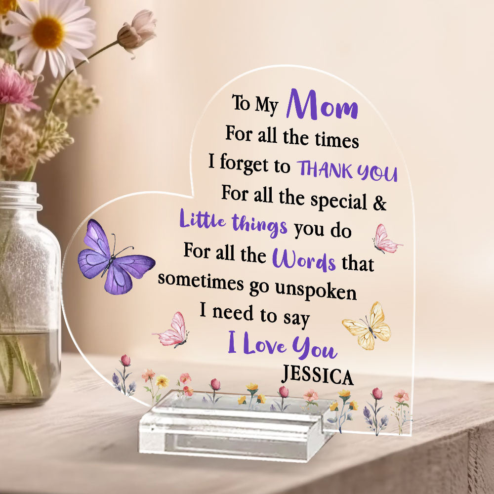 I Need To Say I Love You - Personalized Custom Acrylic Plaque With Base