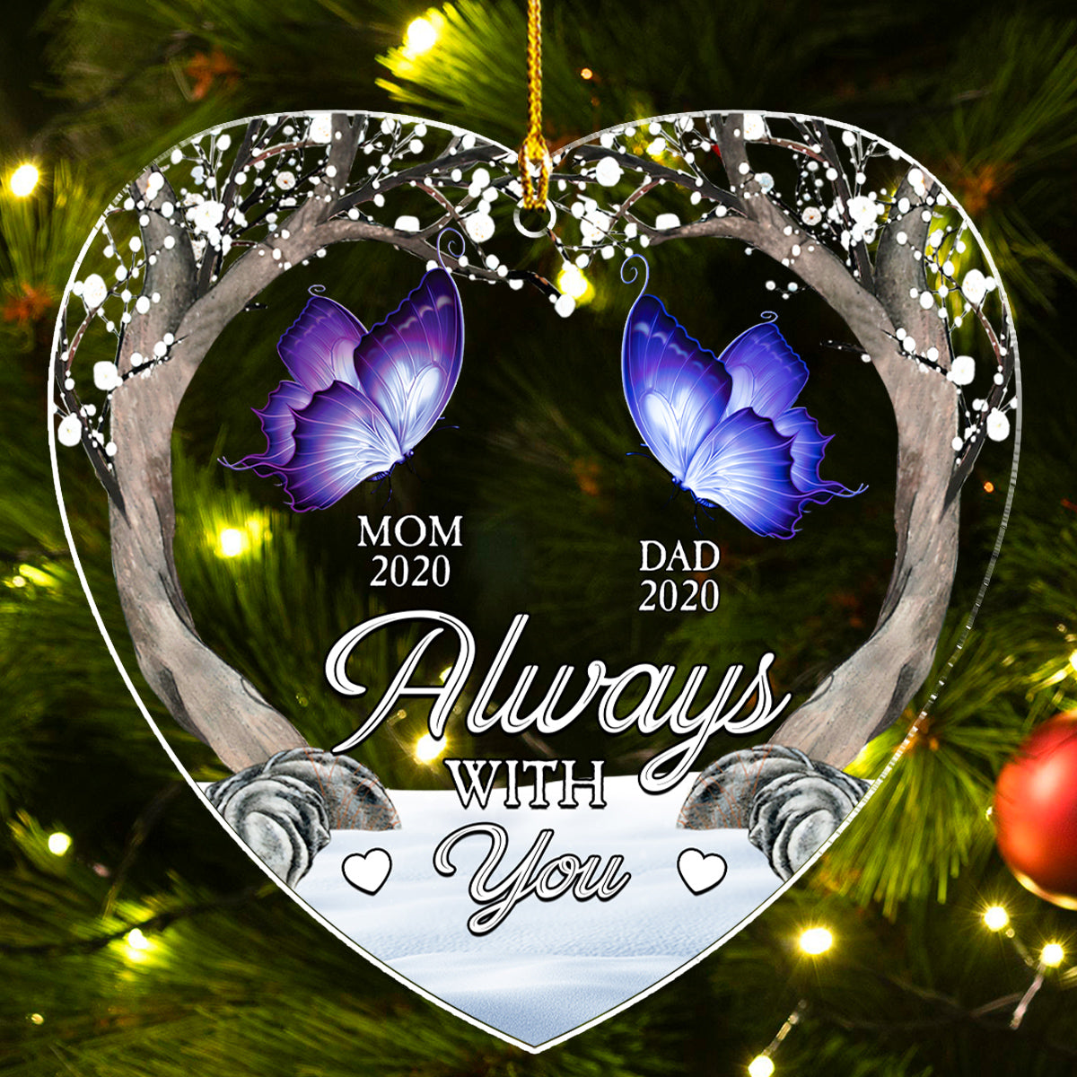 Always Beside You - Personalized Custom Acrylic Ornament