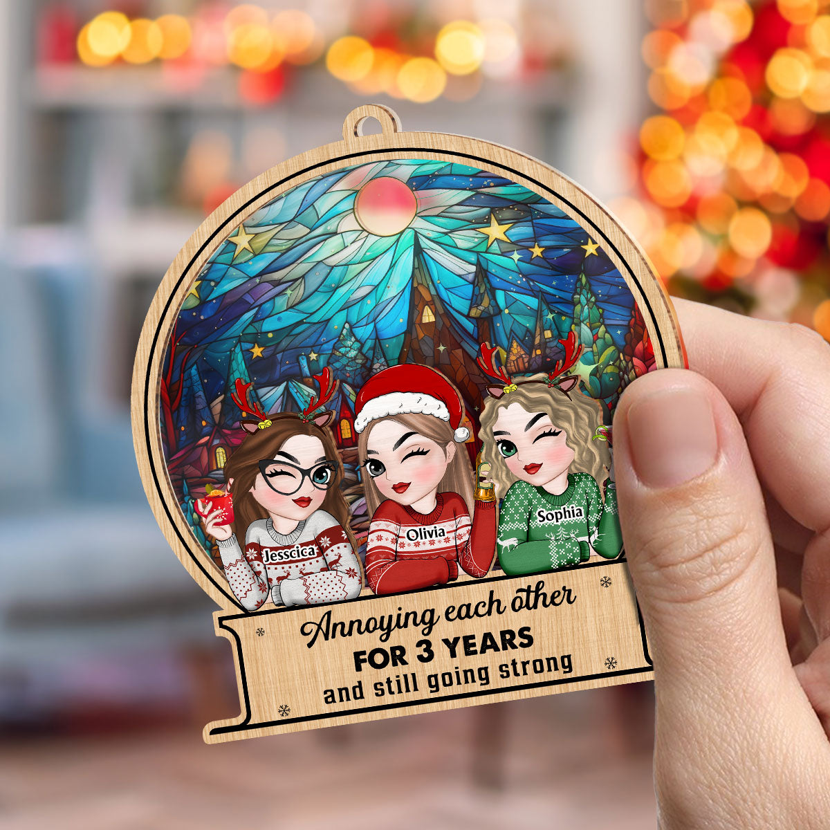 Annoying Each Other - Personalized Custom Suncatcher Ornament