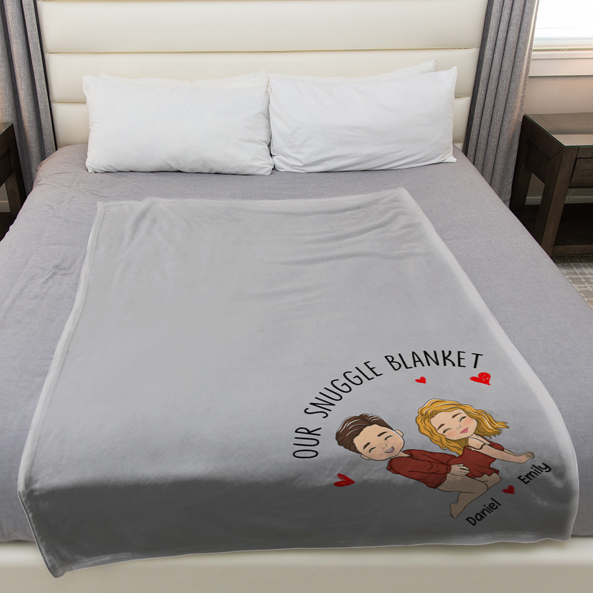 Our Snuggle Love Blanket - Personalized Custom Fleece Blanket