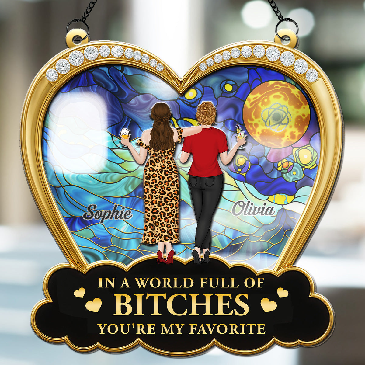 Favorite Besties - Personalized Custom Suncatcher