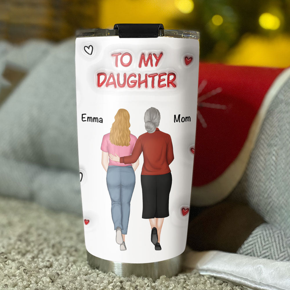 Hug From Mom - Personalized Custom 3D Inflated Effect Tumbler