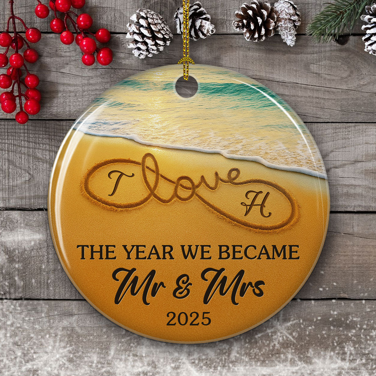 The Year We Became - Personalized Custom Ceramic Ornament