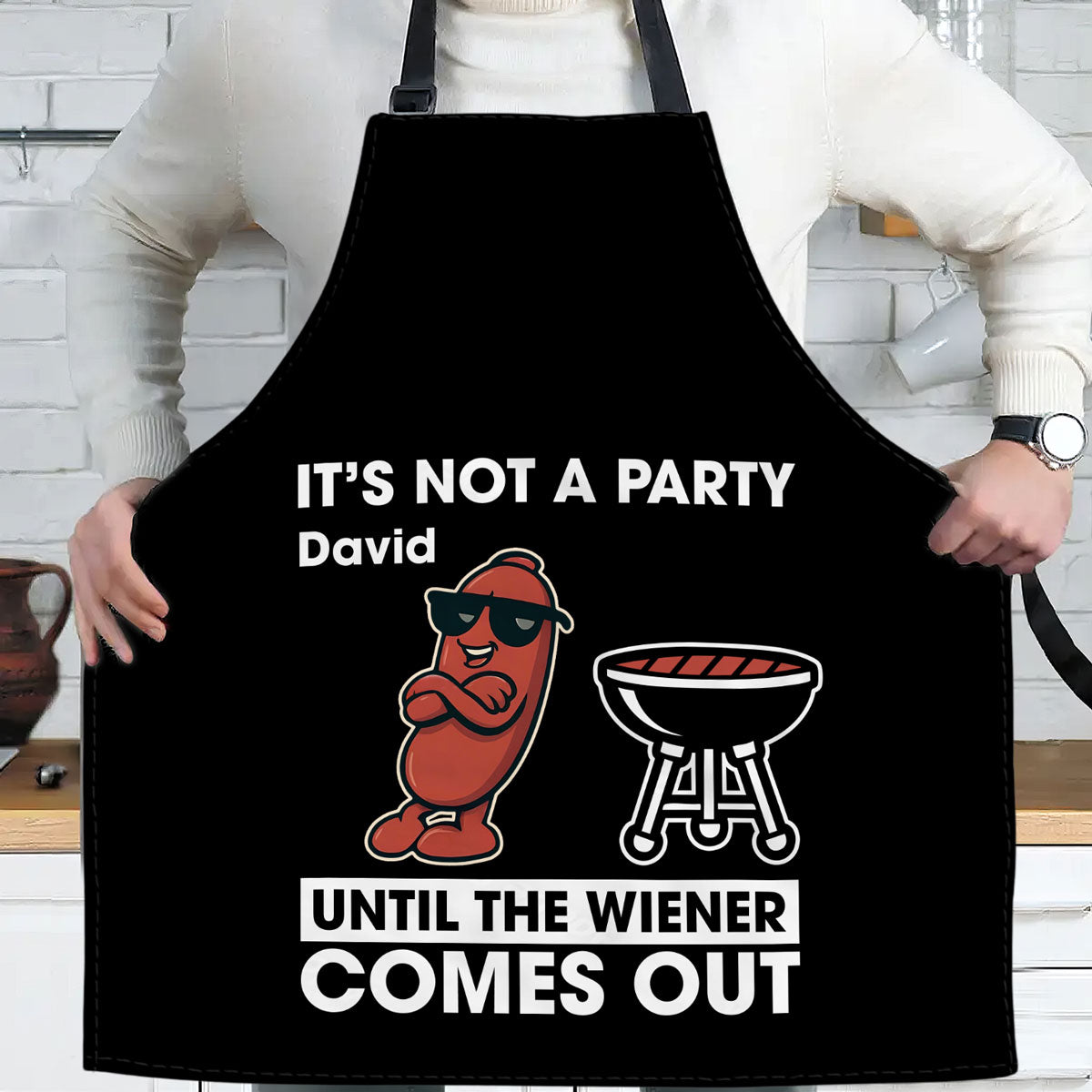 No Party Without Grilled Wieners - Personalized Custom Apron