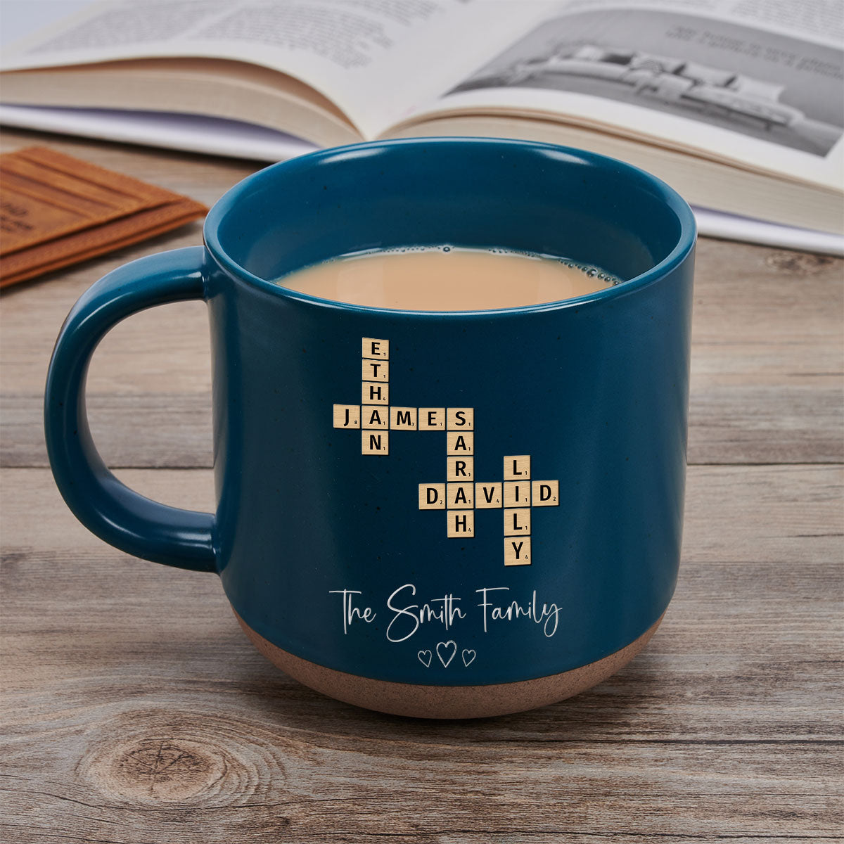 Crossword Art Merry Christmas - Personalized Custom Pottery Mug