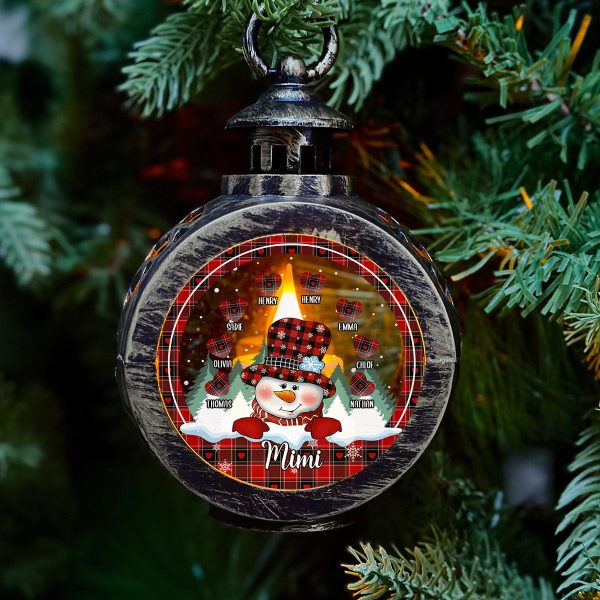 Christmas Grandparents - Personalized Custom Christmas Lantern